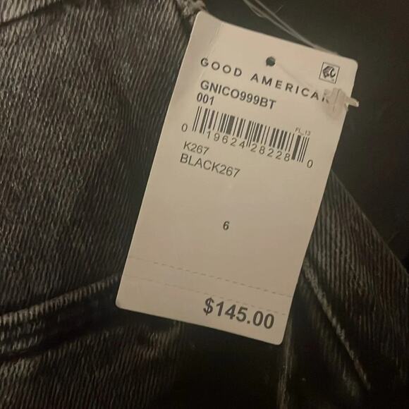 Good American Women’s 6 / 28 Good ‘90’s Icon Jeans New NWT Black Straight Leg - Picture 7 of 11